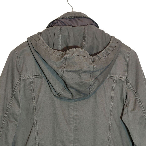 Marc New York Tan Utility Cargo Jacket Mid Length Military Fall Layering Size S - Picture 8 of 16